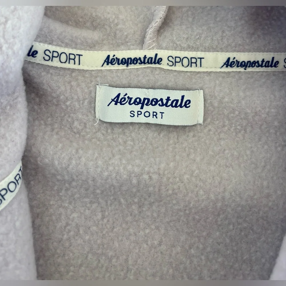 Aeropostale Sport Hoodie Womens Juniors XL Full Zip Lt Purple Hooded Sweatshirt - Picture 4 of 12